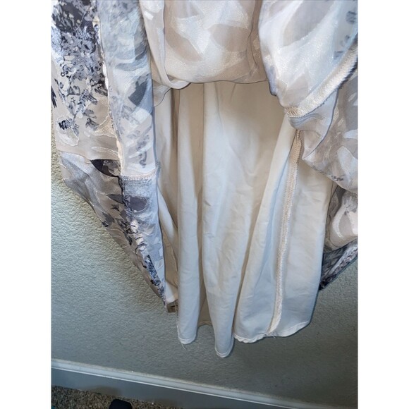 Lulus Floral fairy goth satin slip dress coquette dainty midi M whimsical - Picture 8 of 10